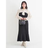 【WEB限定】フリルボウタイブラウスドッキングワンピース（花柄・ドット柄） | Re-J＆SUPURE | 詳細画像17 