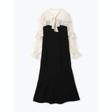 【WEB限定】フリルボウタイブラウスドッキングワンピース（花柄・ドット柄） | Re-J＆SUPURE | 詳細画像23 