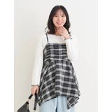 Ａ柄 | 【WEB限定】シャーリングヘムキャミソール（無地・チェック柄） | Re-J＆SUPURE