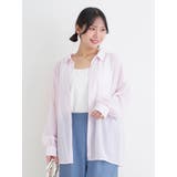 ピンク | [SET]ストライプ柄シアーシャツ×タンクトップ | Re-J＆SUPURE