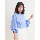 [2WAYスリーブ]ストライプ柄ノーカラーシャツ | Re-J＆SUPURE | 詳細画像3 