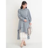 裾チュールアシメ切り替えシャツワンピース | Re-J＆SUPURE | 詳細画像2 