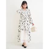 裾チュールアシメ切り替え花柄シャツワンピース | Re-J＆SUPURE | 詳細画像15 