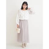 【WEB限定】フラワーラメ刺繍オフショルブラウス | Re-J＆SUPURE | 詳細画像6 