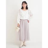 【WEB限定】フラワーラメ刺繍オフショルブラウス | Re-J＆SUPURE | 詳細画像9 