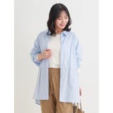 青 | シアーストライプ2WAYシャツ | Re-J＆SUPURE