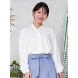 白 | 【正解ブラウス】 バー付きボウタイブラウス | Re-J＆SUPURE