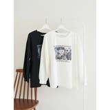 フラワーフォト×ロゴ刺繍ロングTシャツ | Re-J＆SUPURE | 詳細画像1 