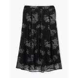 黒 | シアー花柄フレアスカート | Re-J＆SUPURE