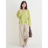 配色クルーネックカーディガン | Re-J＆SUPURE | 詳細画像5 