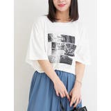 オフホワイト | 【キレサラ 機能Tシャツ】キャットフォトプリントTシャツ | Re-J&SUPURE