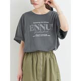 濃グレー | 【キレサラ 機能Tシャツ】ラインストーン×フロッキーロゴTシャツ | Re-J＆SUPURE