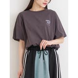 濃グレー | BACKウサギ刺繍Tシャツ | Re-J&SUPURE