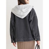 パーカーレイヤード風デニムジャケット | Re-J&SUPURE | 詳細画像4