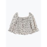 花柄シャーリングレースアップブラウス | Re-J＆SUPURE | 詳細画像10 