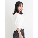 シャーリングレースアップブラウス | Re-J＆SUPURE | 詳細画像3 