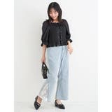 シャーリングレースアップブラウス | Re-J＆SUPURE | 詳細画像14 