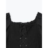 シャーリングレースアップブラウス | Re-J＆SUPURE | 詳細画像18 