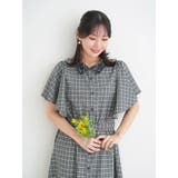 レース襟フレアスリーブチェック柄シャツワンピース | Re-J&SUPURE | 詳細画像5