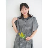 レース襟フレアスリーブチェック柄シャツワンピース | Re-J&SUPURE | 詳細画像6