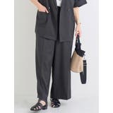 リネンライクセンタープレスワイドパンツ(セットアップ可) | Re-J&SUPURE | 詳細画像17