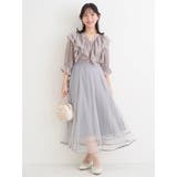 【WEB限定】２段フリルサテンブラウス | Re-J＆SUPURE | 詳細画像6 