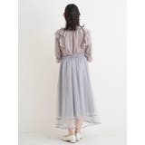 【WEB限定】２段フリルサテンブラウス | Re-J＆SUPURE | 詳細画像9 