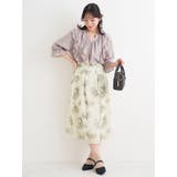 【WEB限定】２段フリルサテンブラウス | Re-J＆SUPURE | 詳細画像10 