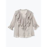 【WEB限定】２段フリルサテンブラウス | Re-J＆SUPURE | 詳細画像13 