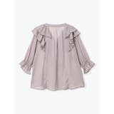 【WEB限定】２段フリルサテンブラウス | Re-J＆SUPURE | 詳細画像15 