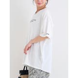 BACK異素材切り替えロゴ刺繡Tシャツ | Re-J&SUPURE | 詳細画像3