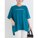 BACK異素材切り替えロゴ刺繡Tシャツ | Re-J&SUPURE | 詳細画像11