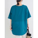 BACK異素材切り替えロゴ刺繡Tシャツ | Re-J&SUPURE | 詳細画像13