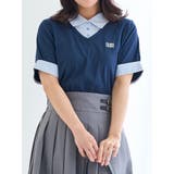 紺 | 【WEB限定】シャツレイヤード風トップス | Re-J&SUPURE