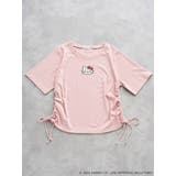 ピンク | 【サンリオキャラクターズ】ハローキティラインストーン裾ドロストTシャツ | Re-J&SUPURE