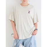 フェイクレザーロゴ刺繍ウサギTシャツ | Re-J&SUPURE | 詳細画像3