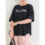 黒 | カラフルオバケ発泡プリントTシャツ | Re-J&SUPURE