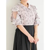 【WEB限定】花柄フリル袖ドッキングワンピース | Re-J＆SUPURE | 詳細画像2 