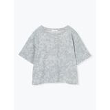 グレー | ラメテレコラインストーンロゴTシャツ | Re-J&SUPURE