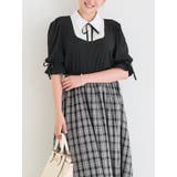 【WEB限定】リボンブラウスドッキングチェック柄ワンピース | Re-J&SUPURE | 詳細画像9