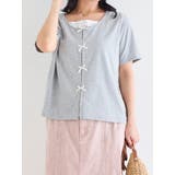 【WEB限定】レイヤード風リボン付き花柄トップス | Re-J&SUPURE | 詳細画像13