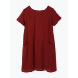 赤 | オーガニックコットンパネル切替チュニック | LUDIC PARK