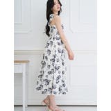 花柄ギャザー肩紐ワンピース | LUDIC PARK | 詳細画像14