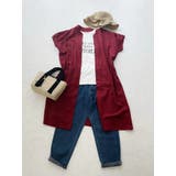 赤 | オーガニックコットンスタンドネックワンピース | LUDIC PARK