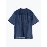 紺 | ドットプリントブラウス | LUDIC PARK