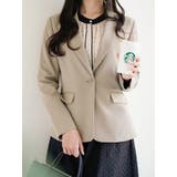 ベージュ | 【Wクロス】テーラードジャケット（セットアップ可） | LUDIC PARK