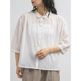 オフホワイト | ギャザーボイルシャツ | LUDIC PARK