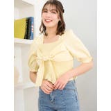 無地シャーリングリボンブラウス | LUDIC PARK | 詳細画像16 