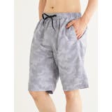 グレー | マイクロボーダー×カモフラージュ柄サーフパンツ | Resort Island