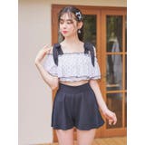 花柄・ドット柄×オフショル水着 スイムウェア 3点セット | Resort Island | 詳細画像15 